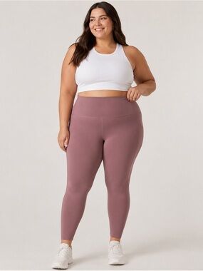 Girlfriend Collective High-Rise Active Leggings Dusty Mauve | Size XXL